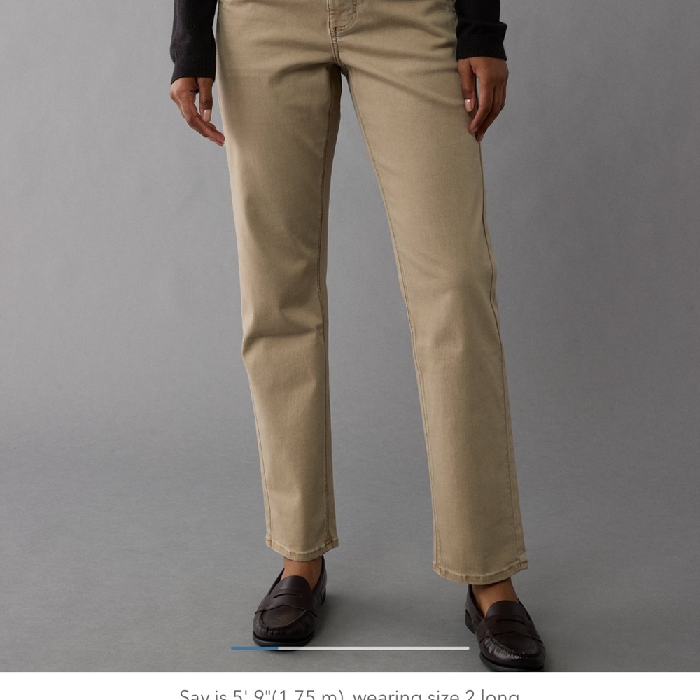 American Eagle Outfitters Khaki Straight Leg Jeans